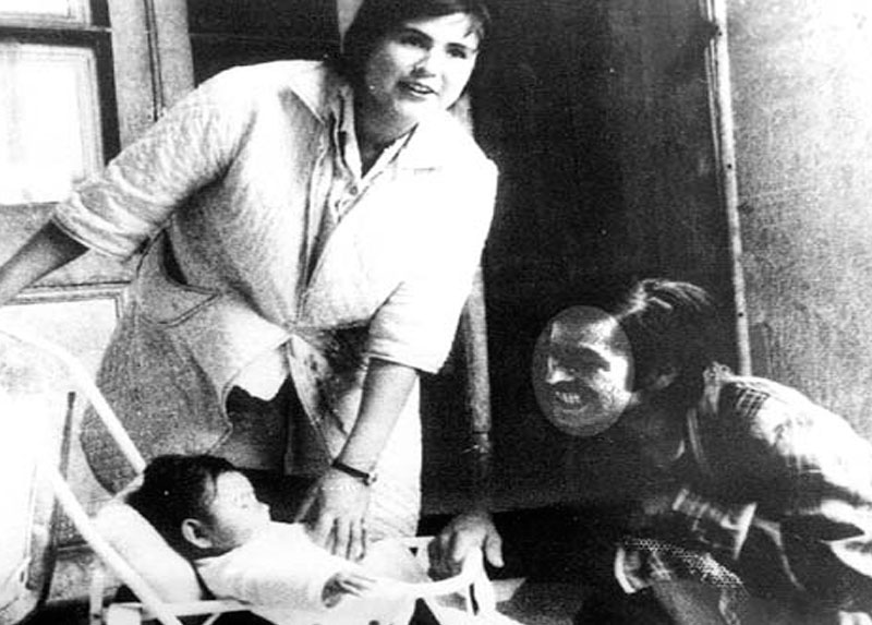Catalina Gallardo, Rolando Rodríguez y su hijo Beto Rodríguez. 